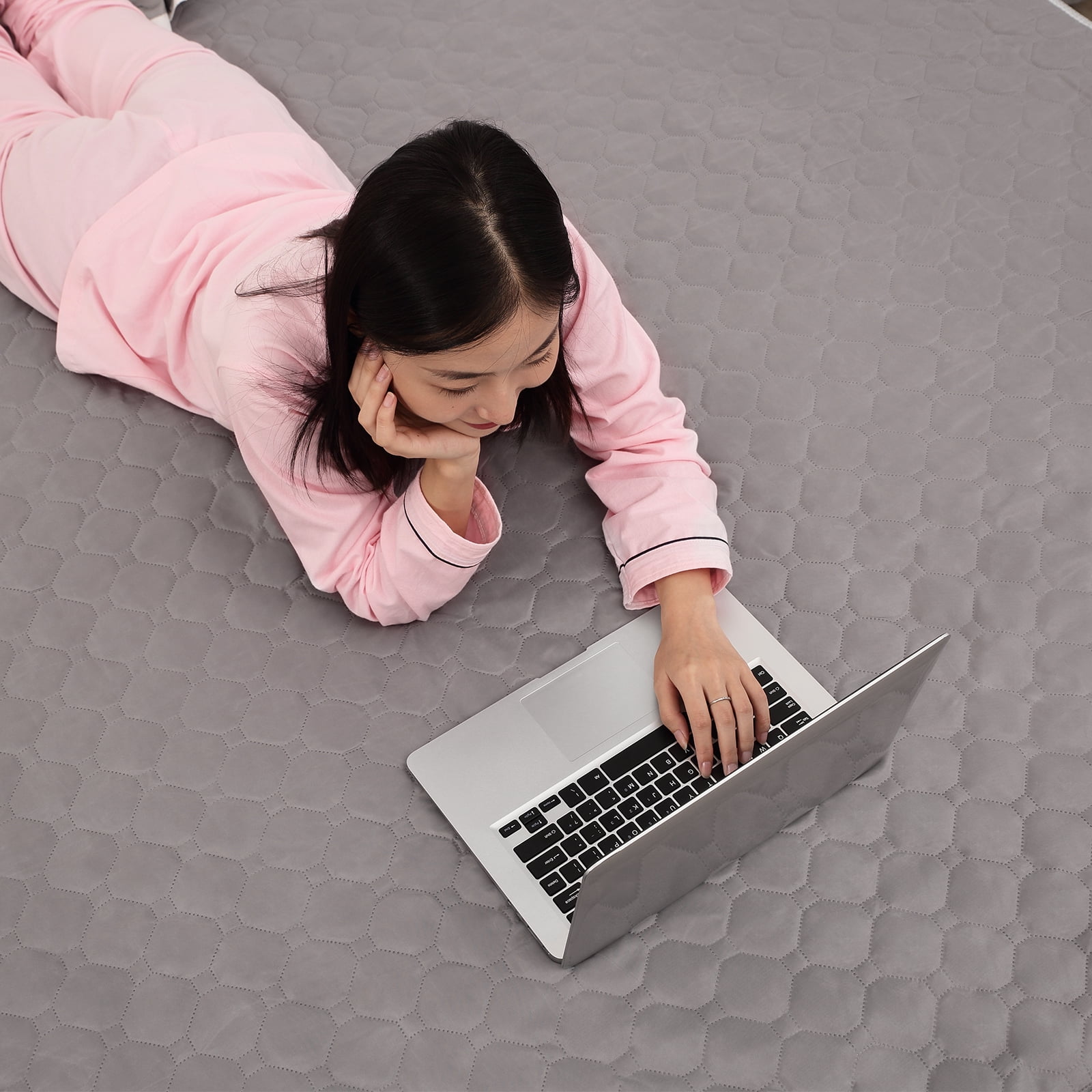 Oumilen Microfiber Mattress Pad, King, Gray
