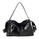 thumbnail image 3 of Bolso de hombro para mujer, de piel sintética, moderno, portátil, con cierre de cremallera Negro, 3 of 8