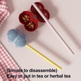 thumbnail image 4 of Plastic Tea Infuser Straw Food Grade Silicone Tea Filter Strainer Long Straw Loose Leaf Steeper Tea Lovers Gifts, 4 of 8