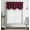 Burgundy, variant on Kate Aurora Rod Pocket Luxurious Chenille Trimmed Scalloped Window Valance - Assorted Colors