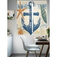 thumbnail image 4 of Coastal Nautical Sheer Curtains for Living Room Bedroom Summer Vintage Anchor Starfish Sheer Curtains 72 Inch Long 2 Panels Set Light Filtering Curtain Window Treatments Drapes for Dining Room, 4 of 6