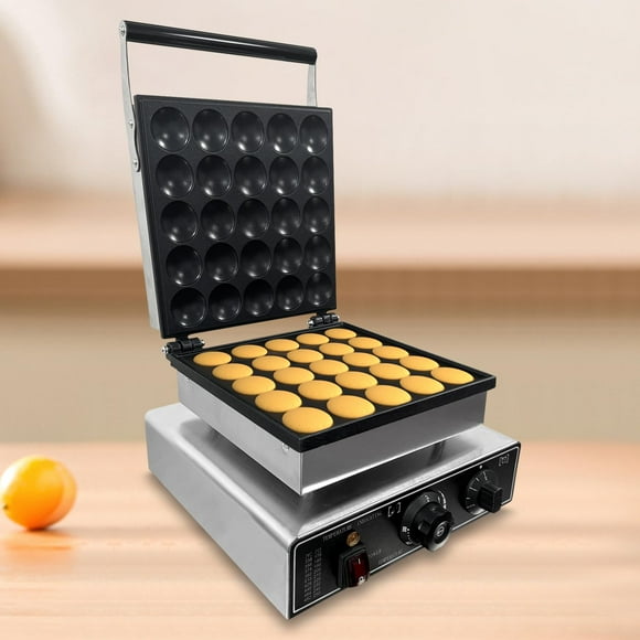 EDTara Commercial 25 PCS Mini Pancake Maker, Electric Nonstick Dutch Pancake/Waffle Machine for Home or Restaurant, 1750W