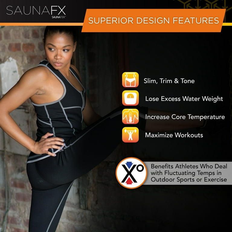 Saunafx Men's XL Sweat Neoprene Slimming Sauna Body Shaper Fitness Zip up  Vest for sale online