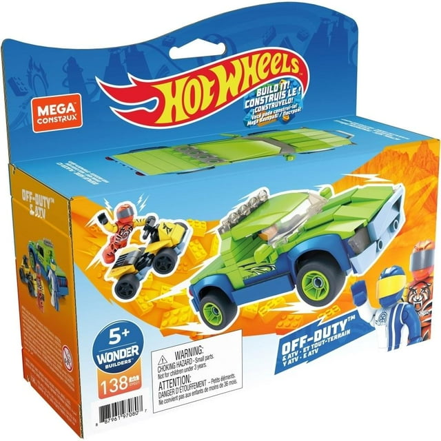 Set de Construcción Mega Construx Hot Wheels Carro Off Duty & Atv