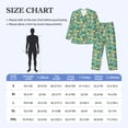 thumbnail image 4 of Naloa Animals with Leaf Men’s Pajamas Set - Long Sleeve Button Down Sleep Shirt and Pajama Bottoms Sleepwear Set-X-Large, 4 of 7