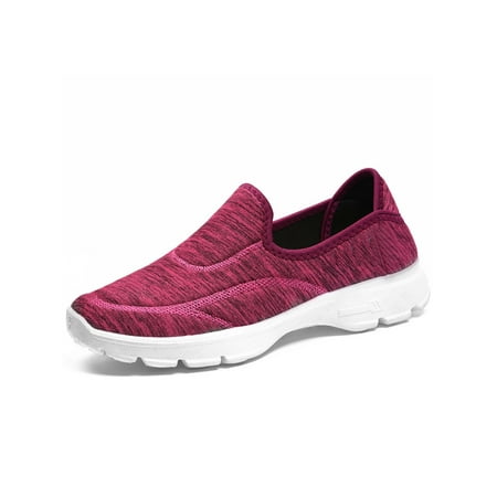 

Sanviglor Womens Loafers Comfortable Slip on Shoes Lightweight Casual Sneakers for Men Unisex Breathable Walking Driving Shoes Red (Women) 5.5