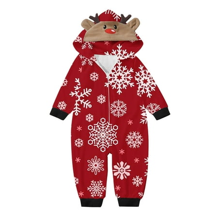

Awdenio Baby Family Christmas Pajamas Crewneck Long Christmas Graphic Print Plaid Spliced Loose Tops Pants Suit Parent-child Wear Romper