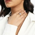 thumbnail image 6 of Three-in-One Halo Wedding Bridal Ring Set for Women,Cubic Zirconia Engagement Eternity Rings,rings for Women,ring Stack,ring Sterling,jewelry for Women, 6 of 8