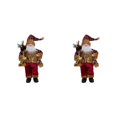 thumbnail image 2 of Kearding Muñeco de Navidad Santa Claus figurita decoración 30 cm Festival vacaciones estatua artesanía regalo ornamento juguete para Tipo 1 2Conjunto, 2 of 6