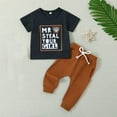 thumbnail image 2 of Youmylove Toddler Boys Girls Short Sleeve Cartoon Printed T-Shirt Pullover Tops Pants Outfits Outdoor Dailywear, 2 of 6