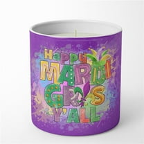3.75 x 3.25 in. Unisex Happy Mardi Gras Yall 10 oz Decorative Soy Candle
