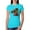 Tahiti Blue, variant on Dean Russo The Only Person Dog Lover Womens Slim Fit Junior Tee, Black, Small