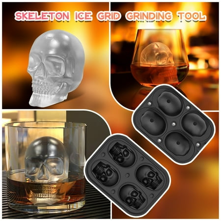 

XIAOFFENN Creative Silicone XL 4 Whiskey Puck Mold Ice Making Mold Ice Box