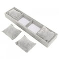 thumbnail image 2 of Gray Watch Bracelet Display Tray 4 Grid Slots Holder with Pillows Jewelry Storage Organizer, 2 of 12