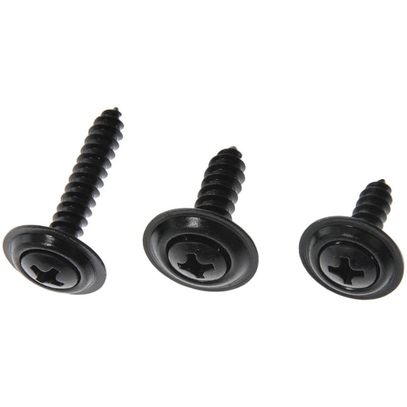 Dorman 961-215D Trim Screw Assortment - Black - No.8, No.10 (Pack of 12)