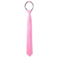thumbnail image 1 of INSPIRE CHIC Men's Skinny Pretied Solid Color Zipper Ties Neck Adjustable Strap Wedding Groom Tie Pink One Size, 1 of 5