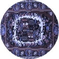 thumbnail image 1 of Ahgly Company Machine Washable Indoor Round Persian Blue Traditional Area Rugs, 8' Round, 1 of 4
