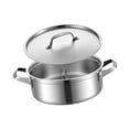 thumbnail image 1 of Tnarru Pot Chaud Shabu Shabu Double Face pour Soupe, Ustensiles de Cuisine Réutilisables, Pot Chaud Stable avec Cloison pour Table de Randonnée Restaurant, 1 of 8