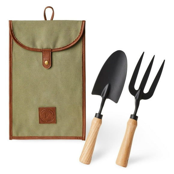Ens. de 3 outils de jardinage FRAÎCHE collection printanière avec pochette Taille unique