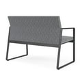 thumbnail image 5 of Lesro Gansett Steel and Fabric Waiting Room Guest Reception Loveseat in Charcoal/Gray Flannel, 5 of 5
