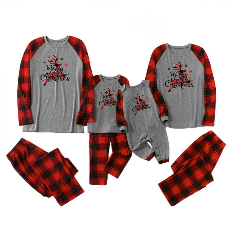 Matching Family Christmas Pajamas Women Conjunto De Pijama Familiar De  Navidad, Pijamas Hombre Invierno Con Camisa De Manga Larga, De DiseñO De  Cuadros Y Letras, Y PantalóN Largo 