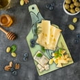 thumbnail image 5 of Animal Cutting Board, Funny Bathing Mouse Trunk in the Desert Cartoon Animal Print, Decorative Tempered Glass Cutting and Serving Board, Wine Bottle Shape, Grey Yellow Cream, by Ambesonne, 5 of 5