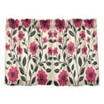 thumbnail image 7 of Yayeee Kitchen Curtains Tier Pair Light Filtering 27"x36" Rod Pocket Short Cafe Window Panel, Pink Flowers, 7 of 7