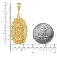 thumbnail image 4 of 14k Gold Heavy Plated Flat Guadalupe Virgin Mary Pendant + Curb Chain Necklace Set, 20 inches - Premium Gift Box, 4 of 7