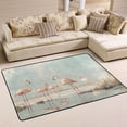 thumbnail image 3 of Flamingoes Grass Puddle Area Rug Washable 72 x 48 Floor Carpet Mat Non Slip for Bedroom Living Room Kids Room Home Decor, 3 of 7