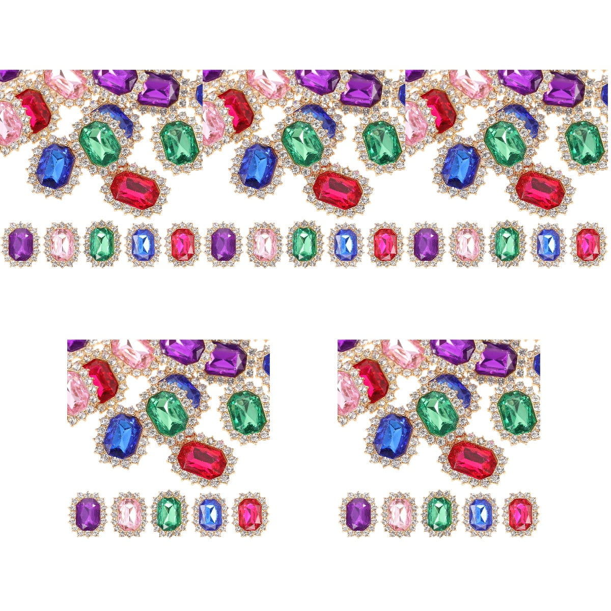 Worgeous 100 pcs Decorative Shoe Lace Rhinestone Clips Jewelry Accessories for Shoes, Boots, Sneakers, Craft and Decoration