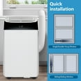 thumbnail image 7 of Rugerasy Portable Air Conditioner 3 in 1 with Remote Cool & Dual Motors & Auto Swing, 14000 BTU(ASHRAE)/10200 BTU (SACC), Dehumidifier & Fan Modes For Home Up To 750 Sq.Ft, 7 of 7