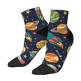 thumbnail image 3 of Salouo Space Pattern Unisex Middle Tube Socks,Middle-Finger Knee High Socks Over The Calf Tube Stocking Crew Stockings for Women and Men Tube Socks, 3 of 8