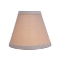 thumbnail image 7 of Aspen Creative 32112-2 Small Hardback Empire Shape Chandelier Clip-On Lamp Shade Set (2 Pack), Transitional Design in Khaki, 6" bottom width (3" x 6" x 5"), 7 of 7
