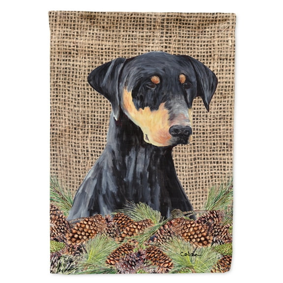 Carolines Treasures SC9038-FLAG-PARENT Doberman Flag multicolor