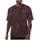 thumbnail image 2 of Ceisia Men's Casual Solid Color T-shirt High Elastic Loose Fit Short Sleeve Round Neck All Season Sport Tee Tops Wine XXXXXL Gifts, 2 of 6