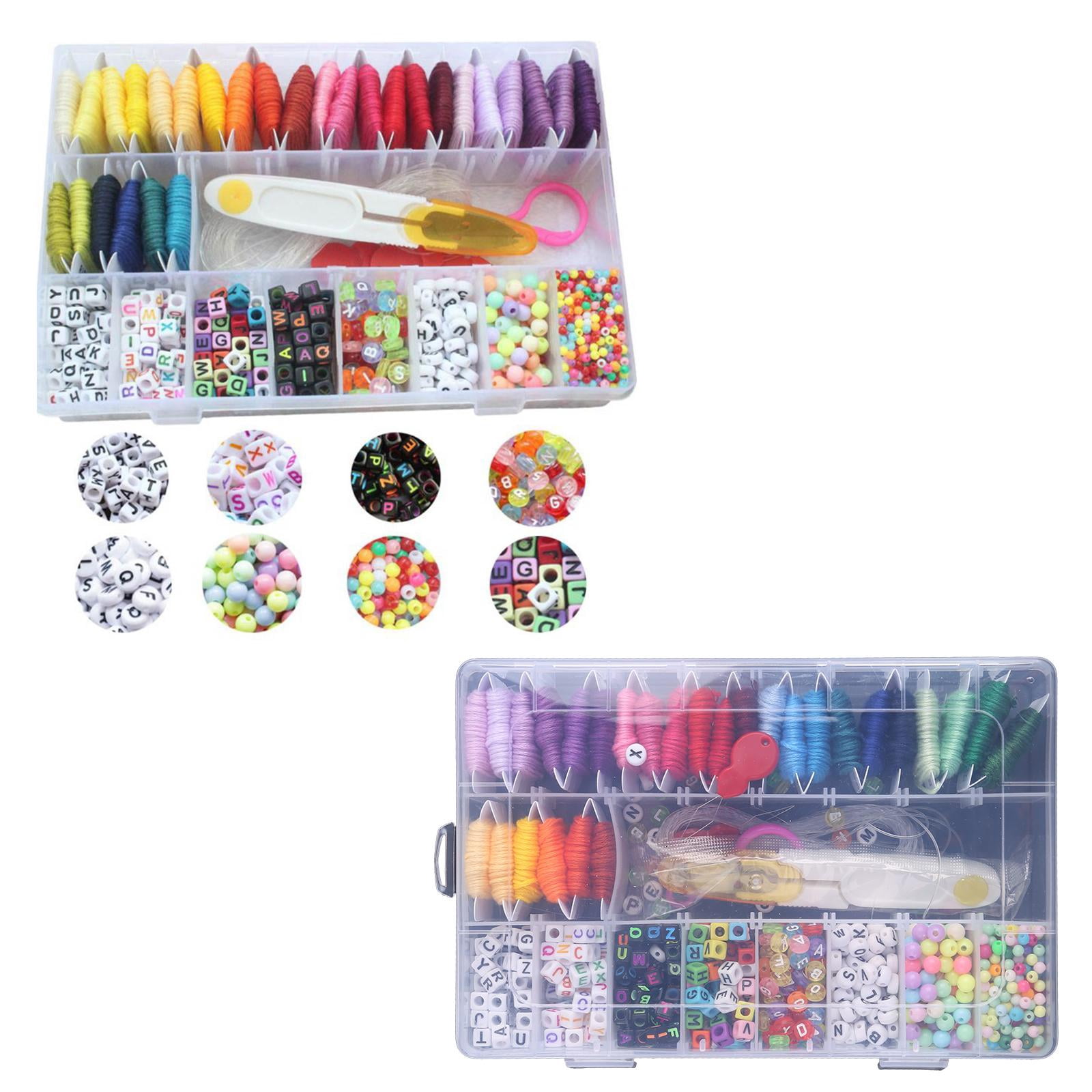 28 Multicolor Embroidery Floss String Bracelet Making Beads for Friendship Jewelry