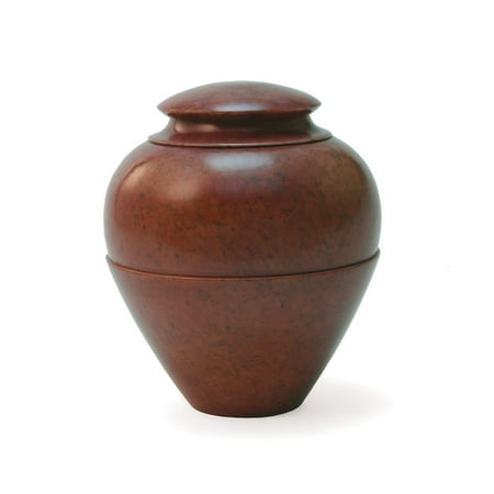 Stone Cremation Urn Stone Cremation Urn For Dogs And Cats - Small 28 Pounds - Terracotta Brown - Engraving Sold Separately ()