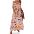 thumbnail image 1 of Vestido sin mangas vintage rosa kitsch de mediados de siglo, vestido de cumpleaños, vestidos de verano para mujer 2024, 1 of 7