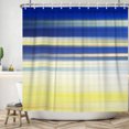 thumbnail image 2 of Tchckioa Gradient Striped Shower Curtain for Bathroom,72x72 Inch Waterproof Hooks Bath Curtain Decor,Blue Yellow, 2 of 6