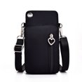thumbnail image 1 of Bolso pequeño para teléfono móvil para mujer, brazalete deportivo de tela Oxford, correa de hombro ajustable, riñonera cruzada, bolso para correr (con conector para auriculares), 1 of 5