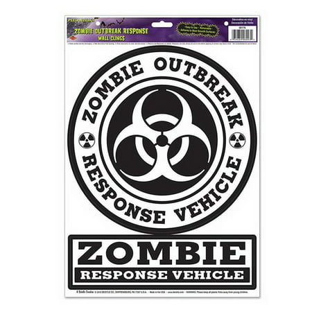 Partypro 00176 Zombie Outbreak Response Peel-N-Place