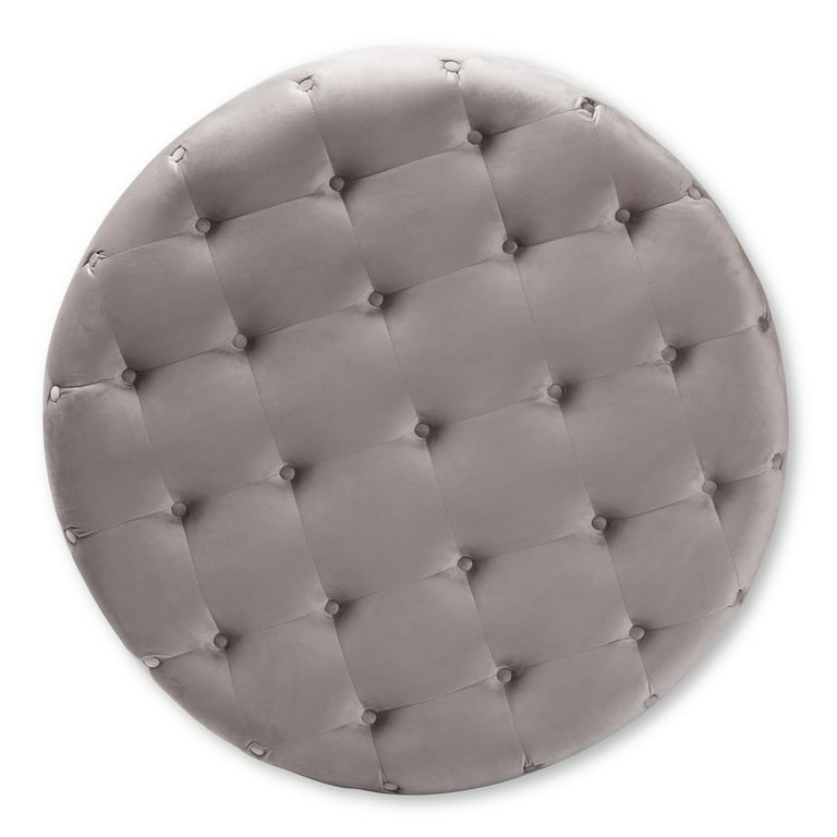 Baxton Studio Cardiff Upholstered Button Tufted Cocktail Ottoman