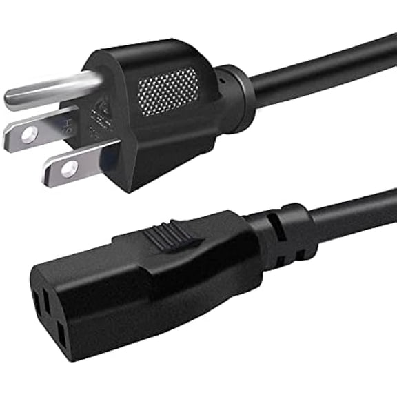 Quyaojz 6Ft Universal AC Power Cord 10A 250V 16AWG 3 Prong Replacement Cable for Computer TV Monitor PC Laptop Printer M-I-039-1.8M