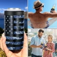 thumbnail image 4 of Jslove 4 in 1 Insulated Can Cooler - Universal Size for 12 oz Cans, Slim Cans, and Bottles - Camo Flag, 4 of 6
