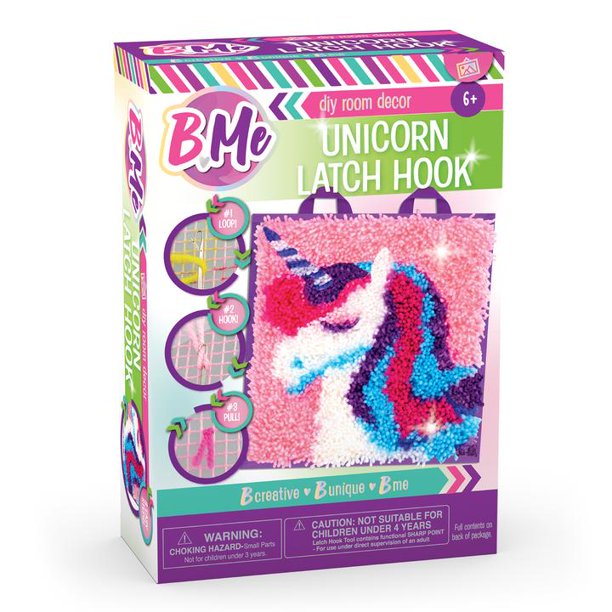 B Me UNICORN LATCH HOOK KIT
