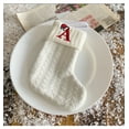 thumbnail image 5 of Initial Christmas Stockings, Monogram Letters Personalized Gift for Family Last Name Soft Faux Fur Christmas Ornament Tree Decorations, 5 of 5