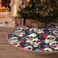 thumbnail image 5 of Sikiie rock record Skull artist Nativity Christmas Tree Skirt, Jesus Christian Winter Holiday Tree Mat Decoration(30-48IN), 5 of 6