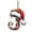J_68#926B, variant on Personalized Initial A-Z Christmas Ornament Holiday Tree Decoration with Santa Hat Festive Monogram Hanging Letter for Seasonal Home Decor