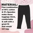 thumbnail image 3 of EMEM Apparel Leggings Unisex Boys Girls Baby Infant Medium Weight Seamless Cotton Full Ankle Length Footless Tights Pants Black 6-12 Months, 3 of 5