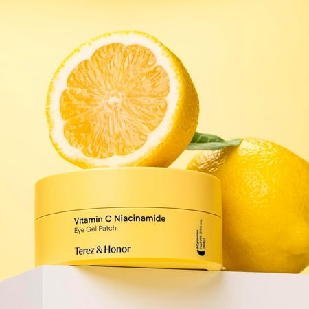 TEREZ & HONOR Korean Under Eye Patches with Vitamin C & Niacinamide – Brightening, Hydrating & Glow-Boosting Eye Masks for Dark Circles – 60 Pairs